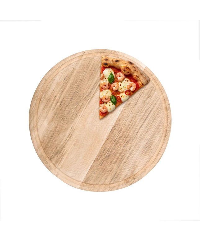 GGM Gastro Đĩa Pizza - Gỗ - Ø260mm - Có Rãnh Hứng Nước