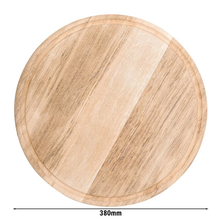 GGM Gastro Đĩa Pizza - Gỗ - Ø380mm - Có Rãnh Hứng Nước