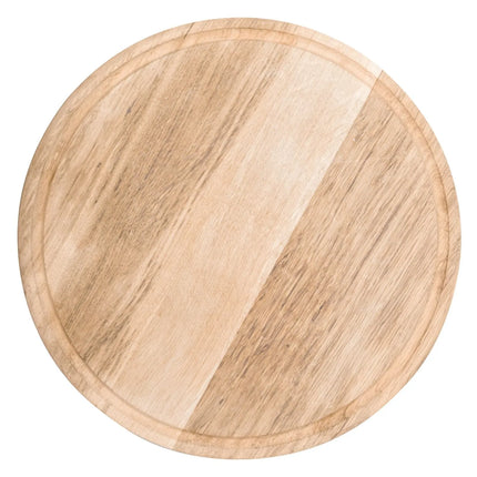GGM Gastro Đĩa Pizza Phẳng - Gỗ - Ø420mm - Có Rãnh Hứng Nước