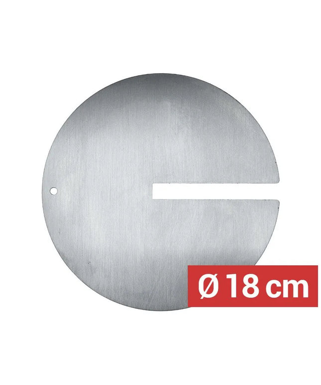 GGM Gastro Đĩa Xiên Kebab Có Rãnh - Ø180mm - Thép Không Gỉ - Cho Xiên 12x12mm