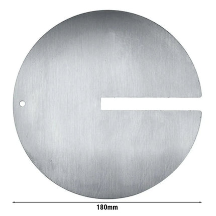 GGM Gastro Đĩa Xiên Kebab Có Rãnh - Ø180mm - Thép Không Gỉ - Cho Xiên 12x12mm