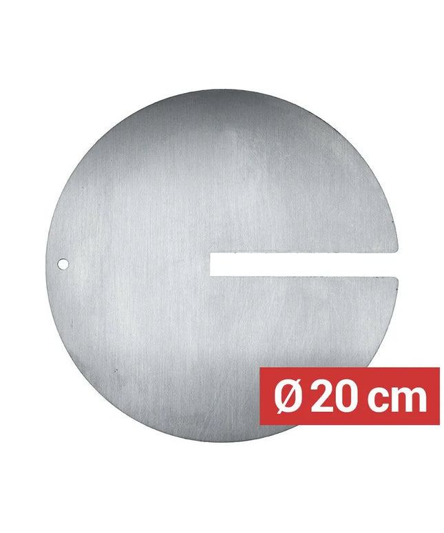 GGM Gastro Đĩa Xiên Kebab Có Rãnh - Ø200mm - Thép Không Gỉ - Cho Xiên 12x12mm