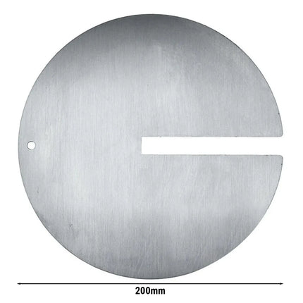 GGM Gastro Đĩa Xiên Kebab Có Rãnh - Ø200mm - Thép Không Gỉ - Cho Xiên 12x12mm