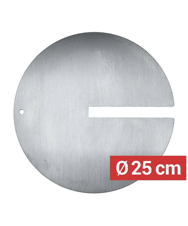 GGM Gastro Đĩa Xiên Kebab Có Rãnh - Ø250mm - Thép Không Gỉ - Cho Xiên 12x12mm