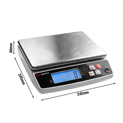 GGM Gastro Digital Kitchen Scale - Capacity: 5kg - Graduation: 0,5g - Platform: 240x180mm