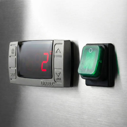 GGM Gastro Direct Draw Beer Dispenser / Kegerator 3 Glass Doors PREMIUM – 1 sink left - 2500×700 mm - 3 drip trays