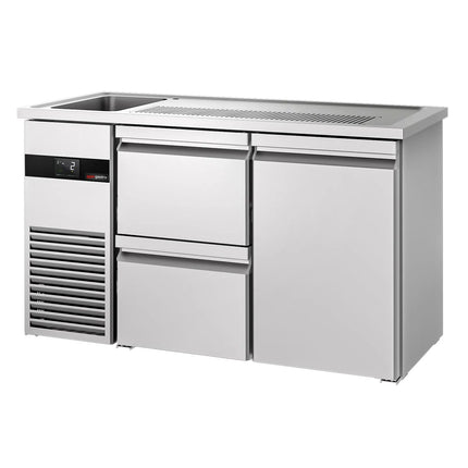 GGM Gastro Direct Draw Beer Dispenser / Kegerator PREMIUM - 1550x700mm - 1 Door & 2 Drawers