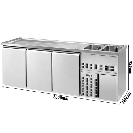 GGM Gastro Direct Draw Beer Dispenser / Kegerator PREMIUM – 2500×700 mm – 3-Door