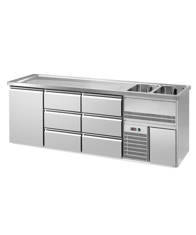 GGM Gastro Direct Draw Beer Dispenser / Kegerator PREMIUM – 2500×700 mm – 6-Drawer