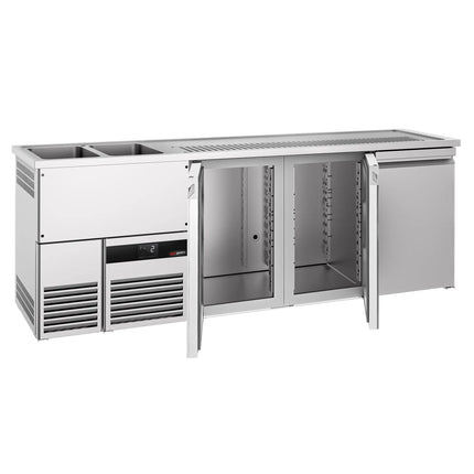 GGM Gastro Direct Draw Beer Dispenser / Kegerator PREMIUM - 2500x700mm - Triple Doors