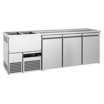 GGM Gastro Direct Draw Beer Dispenser / Kegerator PREMIUM - 2500x700mm - Triple Doors