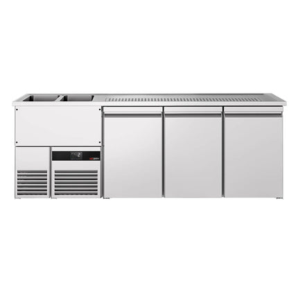 GGM Gastro Direct Draw Beer Dispenser / Kegerator PREMIUM - 2500x700mm - Triple Doors