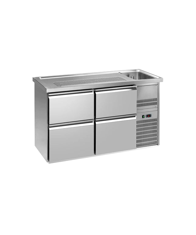 GGM Gastro Direct Draw Beer Dispenser / Kegerator PREMIUM PLUS - 1550x700mm - 4 Drawers