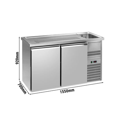 GGM Gastro Direct Draw Beer Dispenser / Kegerator PREMIUM PLUS - 1550x700mm - Double Solid Doors