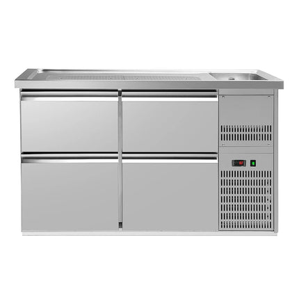 GGM Gastro Direct Draw Beer Dispenser / Kegerator PREMIUM PLUS - 1550x700mm - 4 Drawers