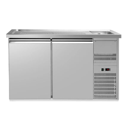 GGM Gastro Direct Draw Beer Dispenser / Kegerator PREMIUM PLUS - 1550x700mm - Double Solid Doors
