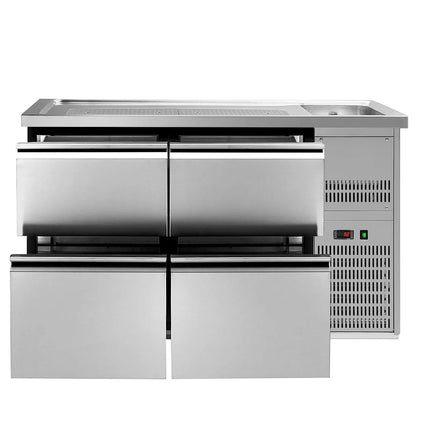GGM Gastro Direct Draw Beer Dispenser / Kegerator PREMIUM PLUS - 1550x700mm - 4 Drawers
