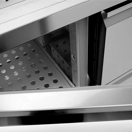 GGM Gastro Direct Draw Beer Dispenser / Kegerator PREMIUM PLUS - 1550x700mm - 1 Glass Door & 2 Drawers