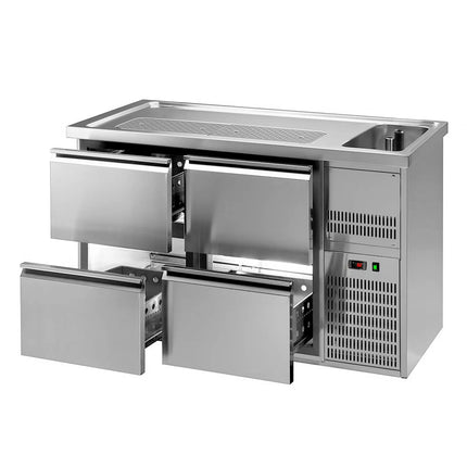 GGM Gastro Direct Draw Beer Dispenser / Kegerator PREMIUM PLUS - 1550x700mm - 4 Drawers