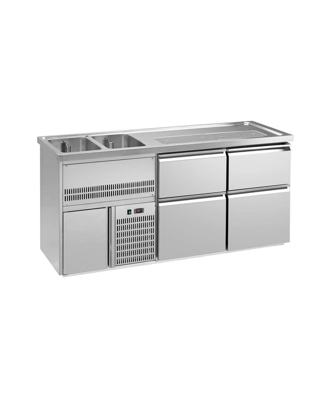 GGM Gastro Direct Draw Beer Dispenser / Kegerator PREMIUM PLUS- 1950x700mm - with 4 drawers