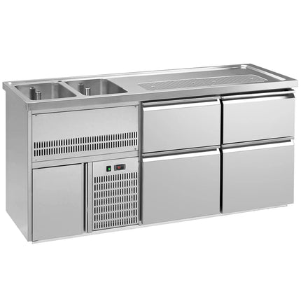 GGM Gastro Direct Draw Beer Dispenser / Kegerator PREMIUM PLUS- 1950x700mm - with 4 drawers