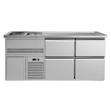 GGM Gastro Direct Draw Beer Dispenser / Kegerator PREMIUM PLUS- 1950x700mm - with 4 drawers