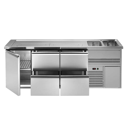 GGM Gastro Direct Draw Beer Dispenser / Kegerator PREMIUM PLUS - 2500x700mm - with 6 drawers