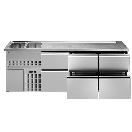 GGM Gastro Direct Draw Beer Dispenser / Kegerator PREMIUM PLUS- 2500x700mm - with 6 drawers