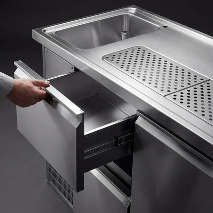 GGM Gastro Direct Draw Beer Dispenser / Kegerator PREMIUM PLUS- 2500x700mm - with 6 drawers