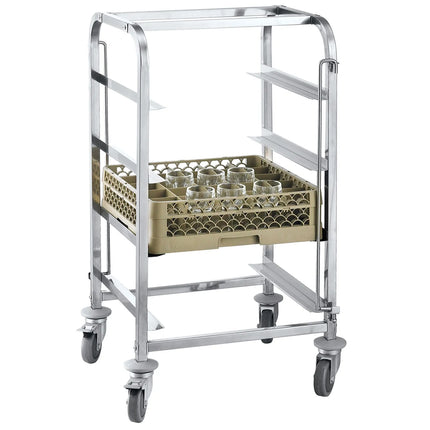 GGM Gastro Dishwasher Basket Trolley  - for 4 Baskets Basket Size: 500x500 mm & 400x500 mm Baskets
