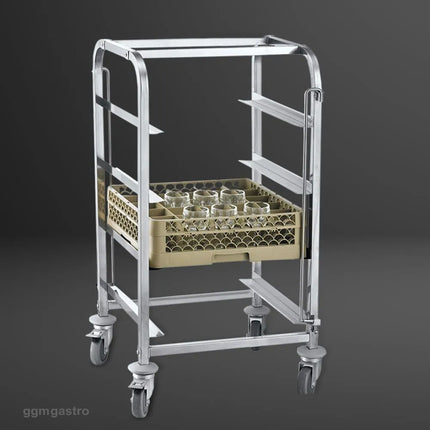 GGM Gastro Dishwasher Basket Trolley  - for 4 Baskets Basket Size: 500x500 mm & 400x500 mm Baskets