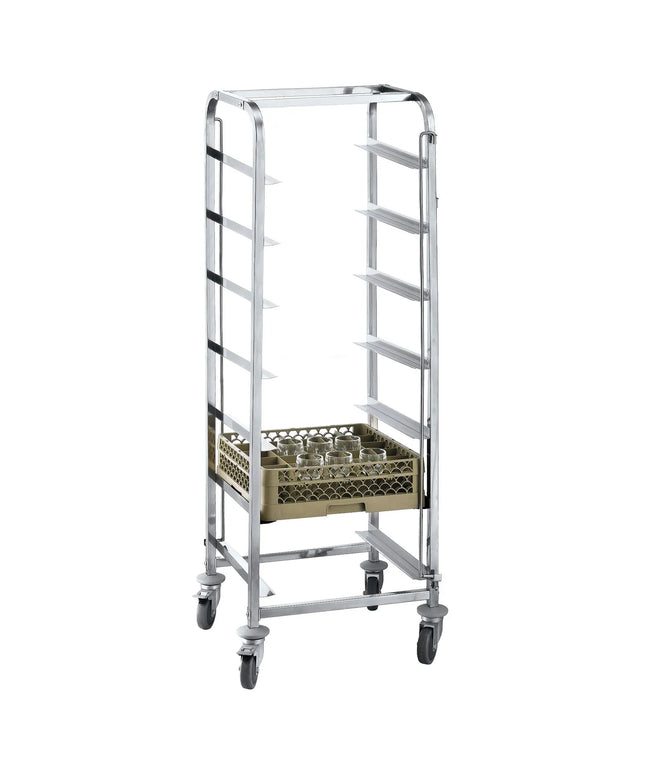 GGM Gastro Dishwasher Basket Trolley - for 7 Baskets - Basket Size: 400x400mm