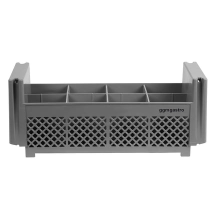 GGM Gastro Dishwasher Cutlery Basket - 8 Compartments - 450x193x184mm - Grey