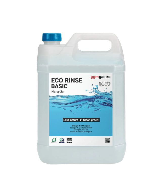 GGM Gastro Dishwasher Rinse Aid Concentrate ECO - for rapid drying & streak‑free results - 10L - Eco-friendly & chlorine-free