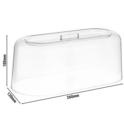 GGM Gastro Display Cover - Plastic - 260x120mm - Height: 100mm - oval