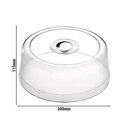 GGM Gastro Display Cover - Plastic - Ø300mm - Height: 115mm - round - chrome-plated handle