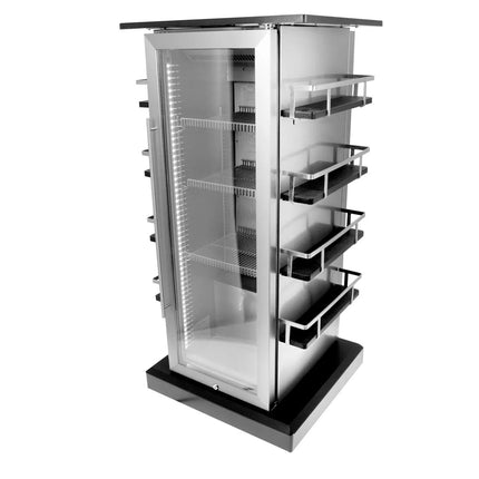 GGM Gastro Display Fridge - 565mm - 75 Litres - with 1 hinged glass door - LED lighting - digital controller with temperature display - Temperature range 0 to 6 °C
