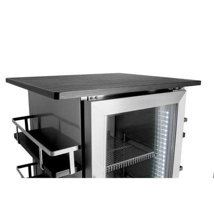 GGM Gastro Display Fridge - 565mm - 75 Litres - with 1 hinged glass door - LED lighting - digital controller with temperature display - Temperature range 0 to 6 °C