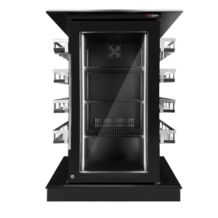 GGM Gastro Display Fridge - 820mm - 110 Litres - with 1 hinged glass door - LED lighting - digital controller with temperature display - Temperature range 2 to 12 °C