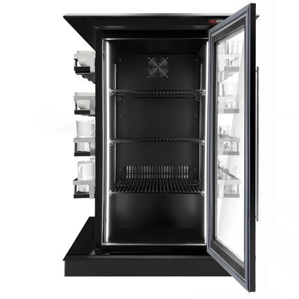 GGM Gastro Display Fridge - 820mm - 110 Litres - with 1 hinged glass door - LED lighting - digital controller with temperature display - Temperature range 2 to 12 °C