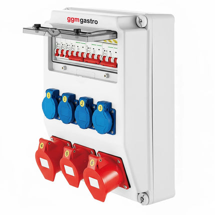GGM Gastro Distribution Box - 4x 13A, 2x 32A & 1x 32A Sockets