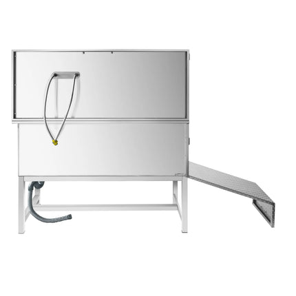 GGM Gastro Dog Bath - with Ramp, Taps and Mixers & perforated stainless steel base
