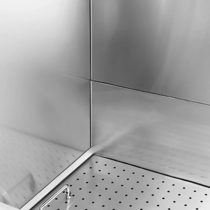 GGM Gastro Dog Bath - with Ramp, Taps and Mixers & perforated stainless steel base