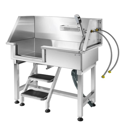 GGM Gastro Dog Bath - with Steps, Taps and Mixers & anti-slip mat