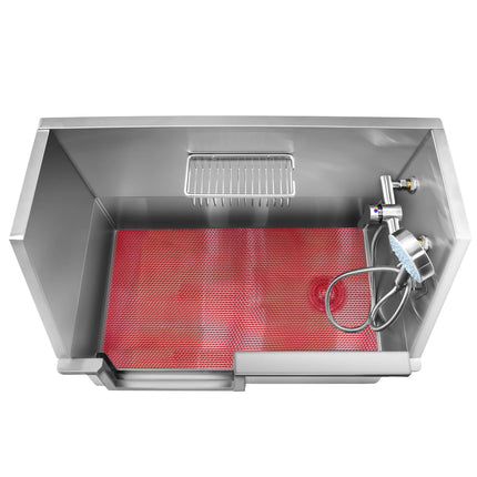 GGM Gastro Dog Bath - with Steps, Taps and Mixers & anti-slip mat