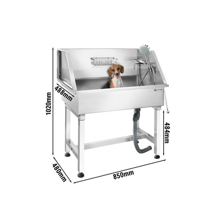 GGM Gastro Dog Bath - with Taps and Mixers & anti-slip mat
