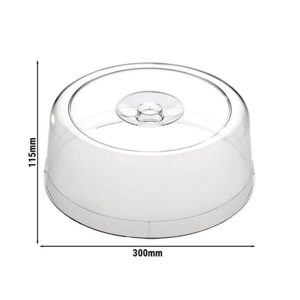 GGM Gastro Domed Cover - Plastic - Ø 300mm - Height: 115mm - round - with stackable design