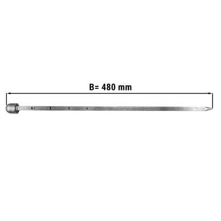 GGM Gastro Doner Kebab Skewer - 12x12x584mm - Stainless Steel - for DUI6R
