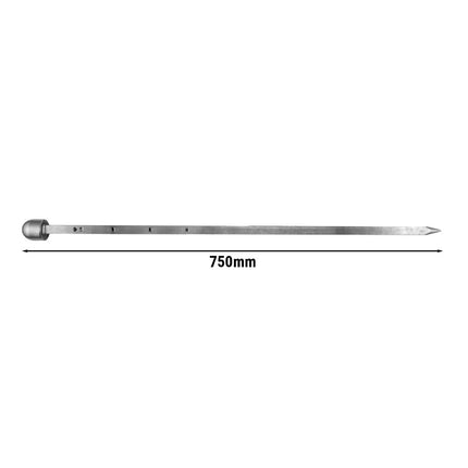 GGM Gastro Doner Kebab Skewer - 12x12x874mm - Stainless Steel - for DUI10R - max. skewer length 750mm