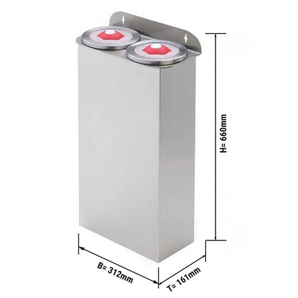 GGM Gastro Double Cup Dispenser - Plastic - Wall-Mounted Version